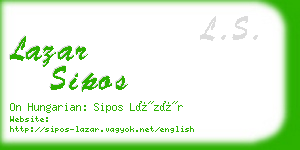 lazar sipos business card